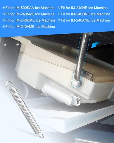 2 Pcs 4H3473-01 Extension Spring Fit for Hoshizaki Ice Machine Models IM-500SAA IM240 Series Ice Machine Actuator Cam Parts, Constant Tension Output, High Resilience in Saudi Arabia