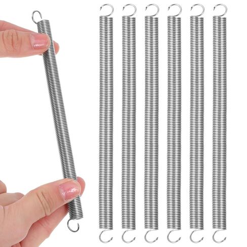 6 Pcs Extension Springs with Hook Ends - Screen Door Spring - 3/8 Inch × 6-1/2 Inch Stainless Steel Tension Springs for Machinery Repair Industrial Screen Door in Saudi Arabia