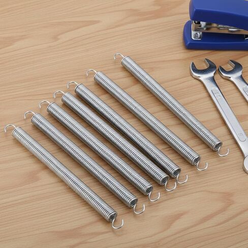 6 Pcs Extension Springs with Hook Ends - Screen Door Spring - 3/8 Inch × 6-1/2 Inch Stainless Steel Tension Springs for Machinery Repair Industrial Screen Door in Saudi Arabia