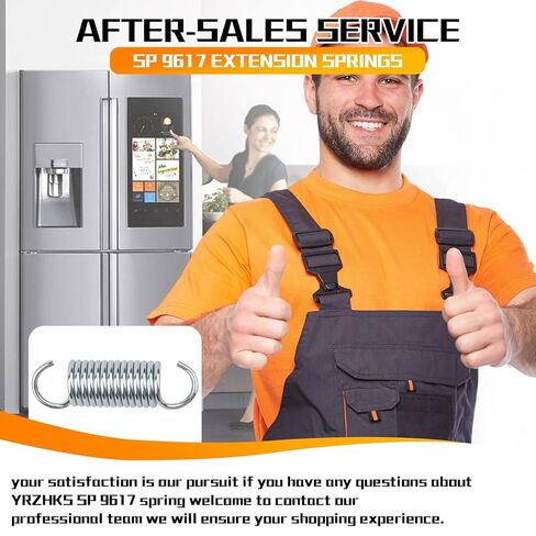 9617 Extension Spring, Small Spring, Durable Spring Steel Construction, Dimensions 2.64 inches × 0.75 inches × 0.6 inches, Single Loop Opening, Sturdy and Durable Construction, 4- Pack in Kuwait