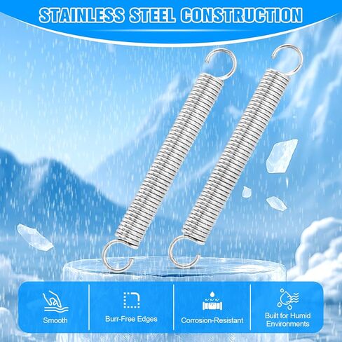 4H3473-01 Extension Spring 2-Pack for Actuator Cam – Constant Tension Output, High Resilience – Replacement for IM-500SAA & IM240 Series Ice Machine Models – Stainless Steel, Easy Install in Kuwait