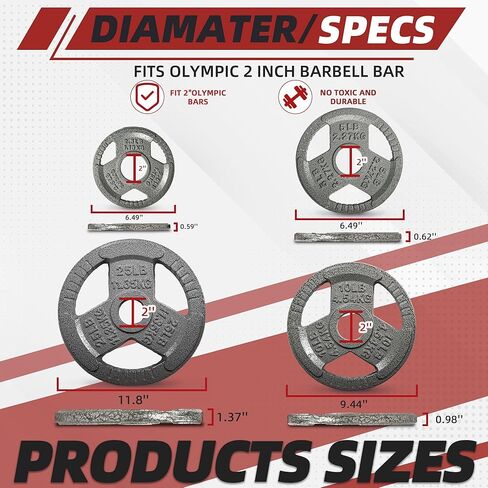 Fitvids Olympic Bar for Weightlifting and Barbell Weight Plates and Bar Set in Saudi Arabia