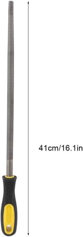 Rat Tail File, 12in Round Mill Steel File with Ergonomic Handle, Premium Durability Construction for Metal Projects (12-inch fine-Tooth Round File with Handle) in Saudi Arabia