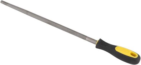 Rat Tail File, 12in Round Mill Steel File with Ergonomic Handle, Premium Durability Construction for Metal Projects (12-inch fine-Tooth Round File with Handle) in Saudi Arabia