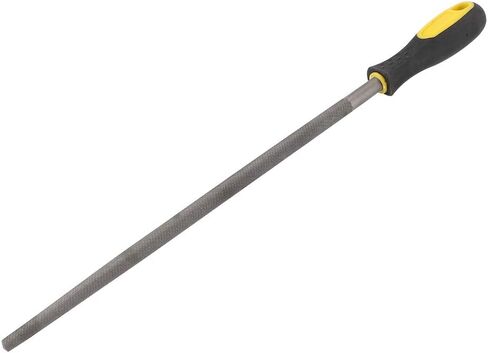 Rat Tail File, 12in Round Mill Steel File with Ergonomic Handle, Premium Durability Construction for Metal Projects (12-inch fine-Tooth Round File with Handle) in Saudi Arabia