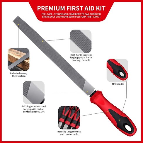 57pcs Metal & Wood File Rasp Set,Grade T12 Forged Alloy Steel, Half-Round/Round/Triangle/Flat 4pcs Large Tools, 14pcs Needle Fil in Saudi Arabia