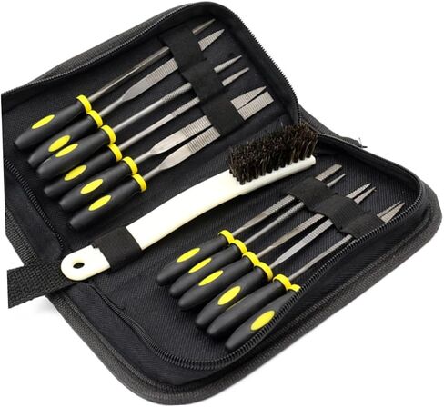 Uonlytech 15pcs Woodworking File Set High Durability Wood Carving Tools Anti-slip Handle for Woodworking File Rasp File in Saudi Arabia