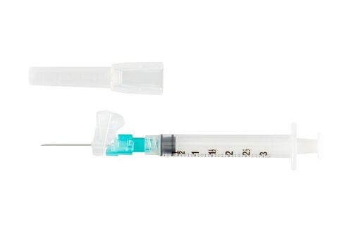 مجموعة إبرة ومحقنة Cardinal Health™ Monoject™ Magellan™ الآمنة تحت الجلد، باللون الأخضر، 3 مل، 21 جيجا × 1 بوصة، علبة تحتوي على 400 in Saudi Arabia