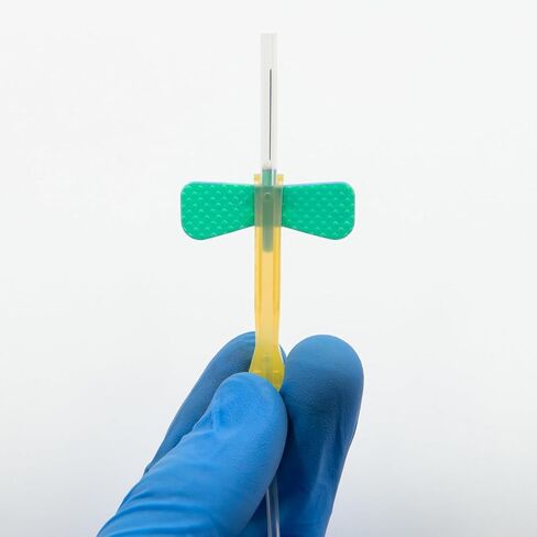 إبر جمع الدم إبرة الفراشة 21 إبرة معقمة مغلفة بشكل فردي - 50 قطعة in Kuwait