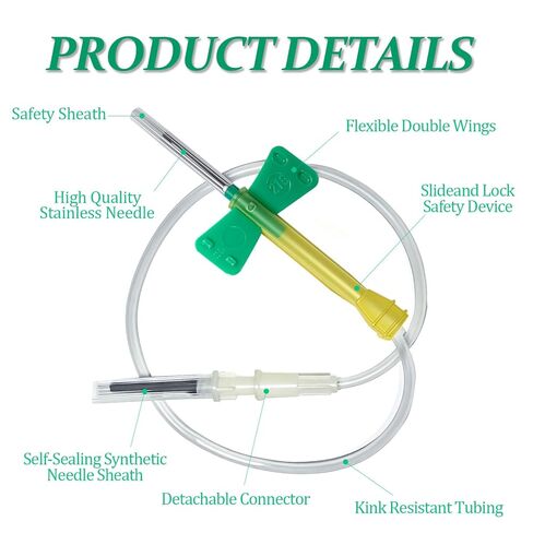 21G Veterinary Butterfly Needles (50Pcs) - 3/4" X 10" Tubing, Individually Wrapped | Veterinary/Lab Use Only in Saudi Arabia