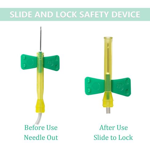 21G Veterinary Butterfly Needles (50Pcs) - 3/4" X 10" Tubing, Individually Wrapped | Veterinary/Lab Use Only in Saudi Arabia