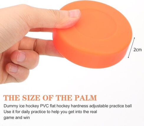 4pcs Orange Hockey Training Puck, Official Size, PVC, Rubber, Set of 4, Orange in Saudi Arabia