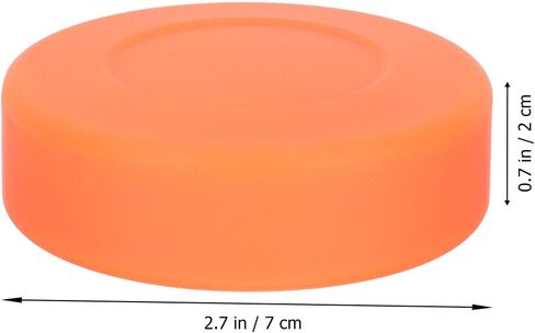 4pcs Orange Hockey Training Puck, Official Size, PVC, Rubber, Set of 4, Orange in Saudi Arabia