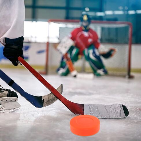 4pcs Orange Hockey Training Puck, Official Size, PVC, Rubber, Set of 4, Orange in Saudi Arabia