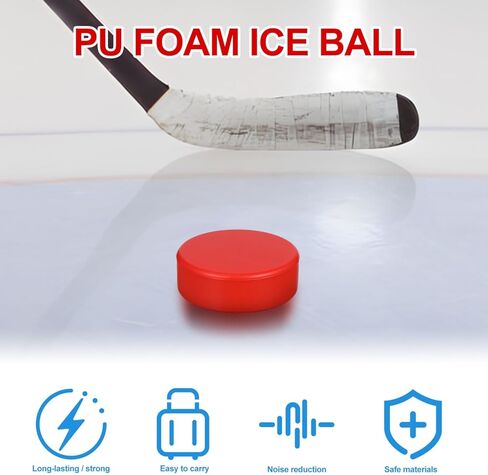 Foam Ice Hockey Pucks Ice Hockey Pucks for Practicing Red Black Hockey Pucks for Practicing and Classic Training in Kuwait