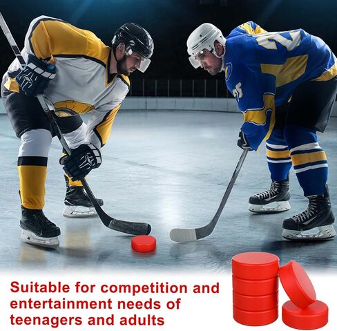 Foam Ice Hockey Pucks Ice Hockey Pucks for Practicing Red Black Hockey Pucks for Practicing and Classic Training in Kuwait