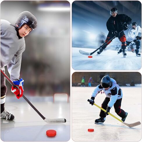 Foam Ice Hockey Pucks Ice Hockey Pucks for Practicing Red Black Hockey Pucks for Practicing and Classic Training in Kuwait