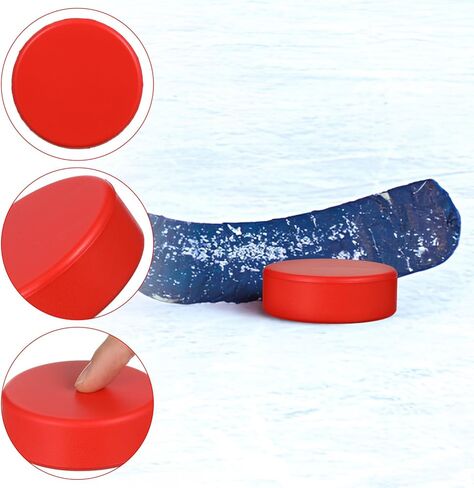 Foam Ice Hockey Pucks Ice Hockey Pucks for Practicing Red Black Hockey Pucks for Practicing and Classic Training in Kuwait