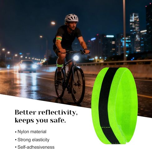 2PCS Bike Mirror, 360° Adjustable Bar End Bicycle Mirror with 2PCS Reflective Bands for Safe Cycling, Handlebar Mount Rearview Mirror with Allen Wrench for Mountain Road E-Bike in Saudi Arabia