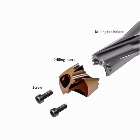 Tungsten Steel Carbide Drilling Insert Saber-Toothed Drill Bit Deep Hole Drilling Tool Holder with Double Hole Internal Cooling (GHZG01-20.6-21.5-5.0D-S25) in Saudi Arabia