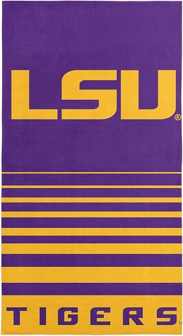 Northwest LSU Tigers NCAA Striped Jacquard Beach Towel 36 x 72 Inches in Saudi Arabia