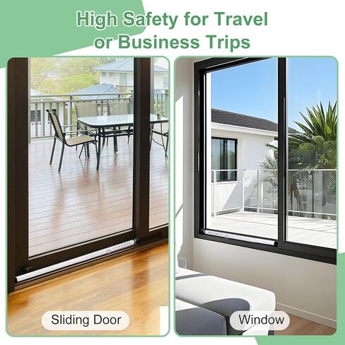 Sliding Door Security Bar, 17-50 inch Adjustable, Window Security Bar with Rubber Tips, Sliding Door Lock Bars, for Window Safety Bars Home Apartment Safety, Home Apartment Patio Heavy Duty Interior in Saudi Arabia