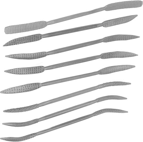 8Pcs Double Ended Rasp File Set Alloy Steel Woodworking Tool for Carving Polishing Quick Grinding Double Ended File Woodworking Tool in Saudi Arabia