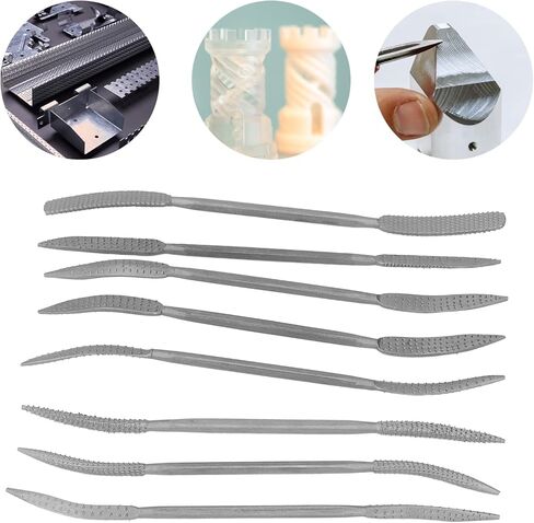 8Pcs Double Ended Rasp File Set Alloy Steel Woodworking Tool for Carving Polishing Quick Grinding Double Ended File Woodworking Tool in Saudi Arabia
