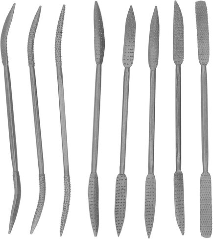 8Pcs Double Ended Rasp File Set Alloy Steel Woodworking Tool for Carving Polishing Quick Grinding Double Ended File Woodworking Tool in Saudi Arabia