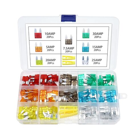 140 Pcs - Car Small Blade ATM Fuse Assortment, 5A 7.5A 10A 15A 20A 25A 30A Small Fuse in Kuwait