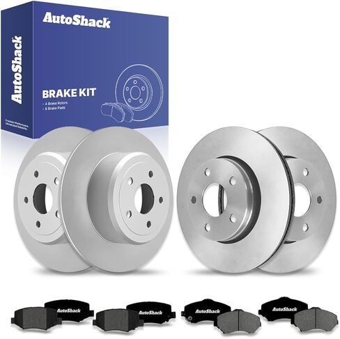 AutoShack Brake Rotors with Brake Pads Front and Rear Brake Rotor & Pad Replacement Kit for 2008-2012 Jeep Liberty 2007-2011 Dodge Nitro 3.7L 4.0L V6 4WD RWD SCD12737061 in Saudi Arabia
