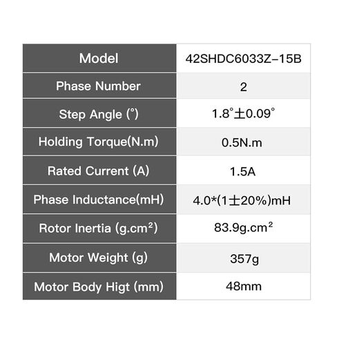 48mm Height 4-Lead Stepper Motor 0.5N.m 1.5A 2 Phase Motor 1Pcs(1pcs-42SHDC6033Z) in Kuwait