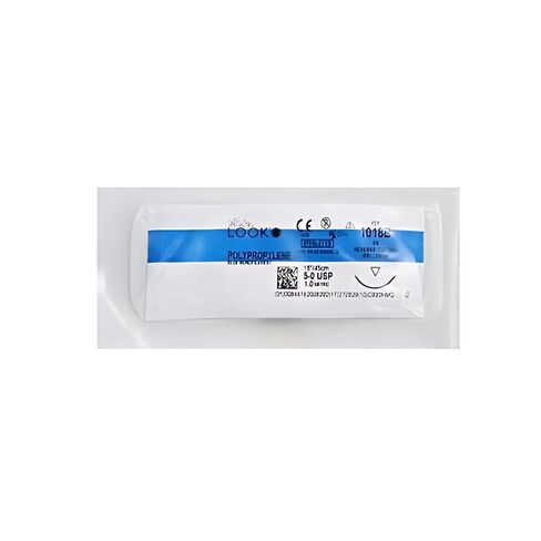 Look X1018B خيوط بولي بروبيلين 5-0 أزرق 18 C6 3/8 قطع عكسي دائري 19 مم 12/عبوة in Kuwait