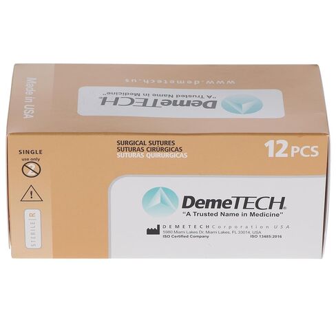 103132 HSB Chromic Gut Reverse Cutting Absorbable Sutures Brown 45cm 4/0 15mm DX-8 1/2 Circle 12/Bx in Saudi Arabia