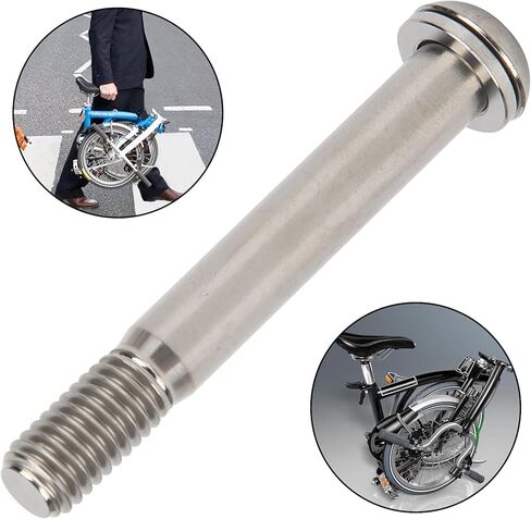 Seatpost Bolt Titanium Alloy High Strength Lightweight Durable Screw Gasket Replacement for Brompton Folding Bicycle Accessories, Titanium Alloy Seatpost Bolt（Silver 13g） in Saudi Arabia