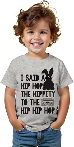 قميص Kekemi Toddler Boys Easter Dirt قلت أرنب Hip Hop Bunny T Shirt Happar in Kuwait