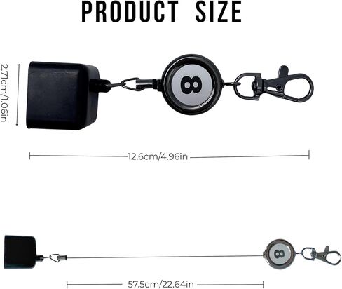 2-Pack Retractable Pool Chalk Holders with Belt Clip & Keychain | Billiard Cue Chalk Keeper Case for Snooker Game Training & Practice Accessories in Kuwait