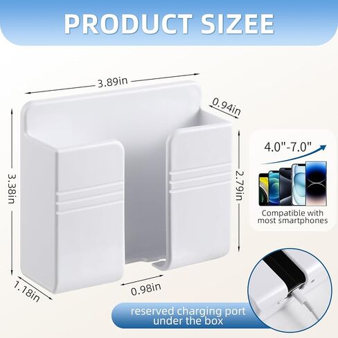 RV Accessories: Boat Accessories & Camper Accessory - Wall Phone Holder for Dorm Room & Apartment Essentials - Travel Trailer & RV Essentials for Inside and Pontoon Boat Accessory(2Pcs-White) in Saudi Arabia