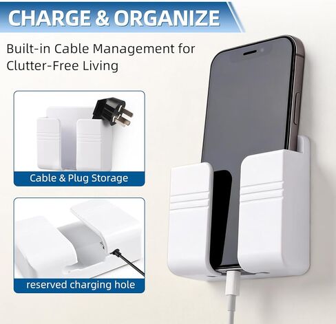 RV Accessories: Boat Accessories & Camper Accessory - Wall Phone Holder for Dorm Room & Apartment Essentials - Travel Trailer & RV Essentials for Inside and Pontoon Boat Accessory(2Pcs-White) in Kuwait