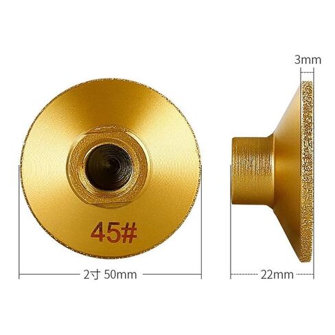 عجلة الطحن، حجر رأس الماس النحاسي، بلاط سيراميك كوارتز رخامي، حواف 50 * 22 * ​​3 مم 1 قطعة in Kuwait