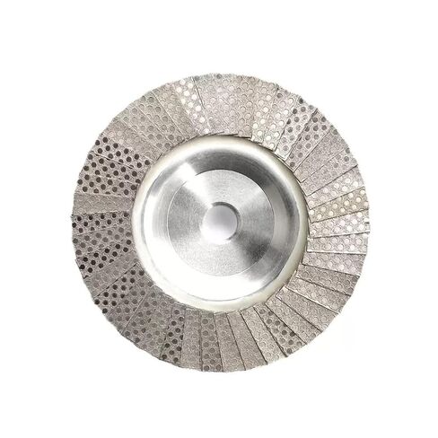 Diamond Flap Disc, 4 Inch 100mm M14 Or 5/8-11 Thread Metal Adapter Electroplated Grinding Wheel Abrasive Tool 1PCS(120Grit,M14) in Kuwait