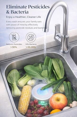PuriProduce: تنظيف الفواكه والخضروات في أقل من 3 دقائق دون لمسها (أبيض) in Saudi Arabia