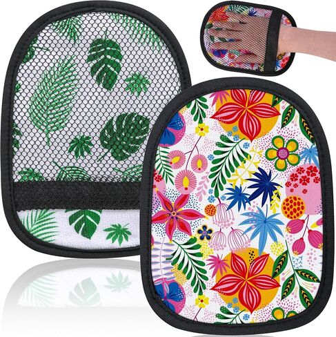 codree 2 Pcs Sand Wipe Off Mitts, Stripe Sand Remover for Beach, Beach Sand Remover Cleaner Mitts Bag, Beach Travel Mitt for Ocean Beach Activities Volleyball Sandboxes in Kuwait