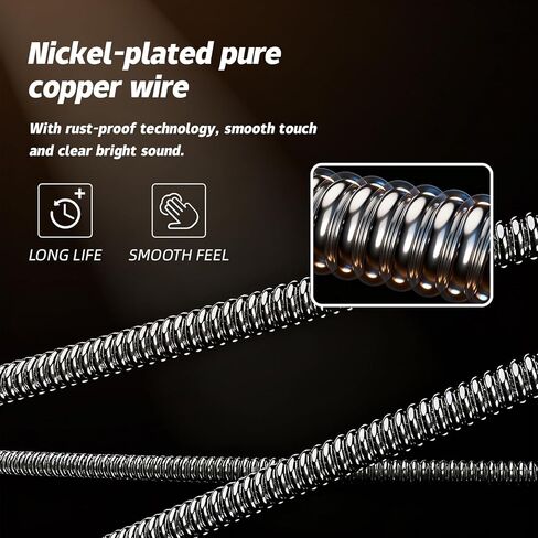 Lykos Electric Bass Guitar Strings Full sets,Stainless Steel Hex-Core Copper Wire Coated with Nickel Wound,45-100 Gauge 4-String set in Kuwait