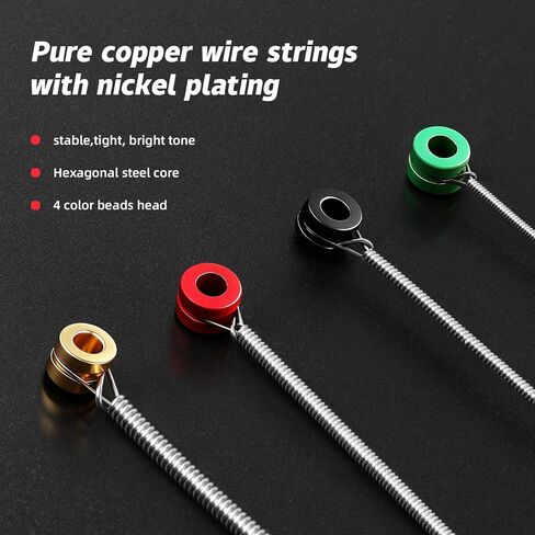 Lykos Electric Bass Guitar Strings Full sets,Stainless Steel Hex-Core Copper Wire Coated with Nickel Wound,45-100 Gauge 4-String set in Kuwait