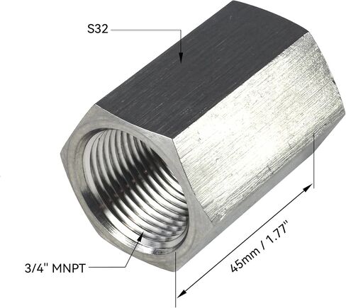 HFS(R) Hex Coupling Coupler 3/4" Female NPT x 3/4" Female NPT Stainless Steel 304 in Saudi Arabia