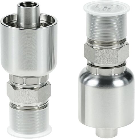 QWORK 12 Pack Hydraulic Hose Fittings, 1/2" Hose x 1/2" NPTF Male Pipe Thread Hydraulic Hose Crimp Fitting End in Kuwait