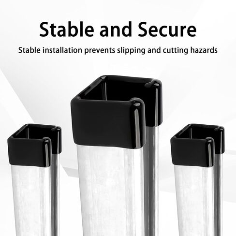 1-5/8" Safety Strut Channel End Cap,20PCS Black Rubber End Caps for Standard Unistrut Channel,Protection Cover for Square Metal Tubing (20) in Saudi Arabia