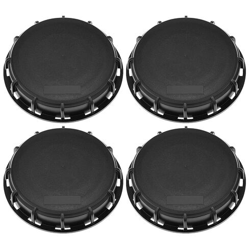 QWORK 6" Solid Cap W/Gasket for IBC Tote, IBC Tote Water Tank Cover, 4 Pack Leak-Proof Design Plastic IBC Tank Adapter Storage Cap for Chemical Food and Industrial Storage, Black in Saudi Arabia