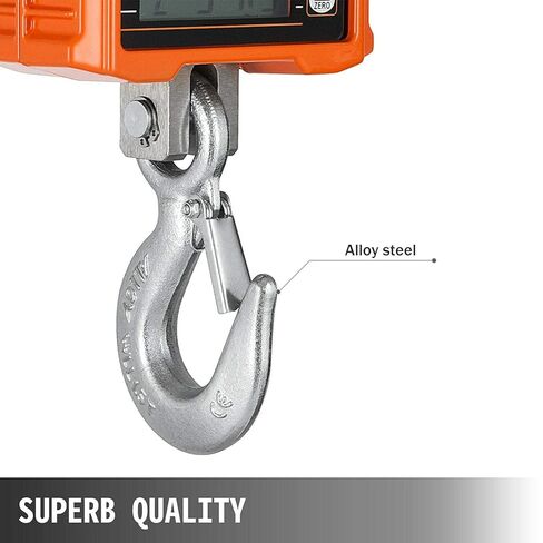 Crane Scale 1000KG 2200LBS Heavy Duty Hanging Scale Digital Crane Scale with Backlit LED Display for Farm Hunting Construction Factory Measuring Tool in Saudi Arabia